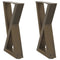 vidaXL Coffee Table Legs 2 pcs Natural Steel 38x(42-43.3) cm Steel