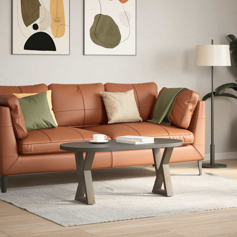 vidaXL Coffee Table Legs 2 pcs Natural Steel 38x(42-43.3) cm Steel