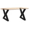 vidaXL Coffee Table Legs 2 pcs Black 50x(42-43.3) cm Steel