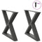 vidaXL Coffee Table Legs 2 pcs Anthracite 50x(42-43.3) cm Steel