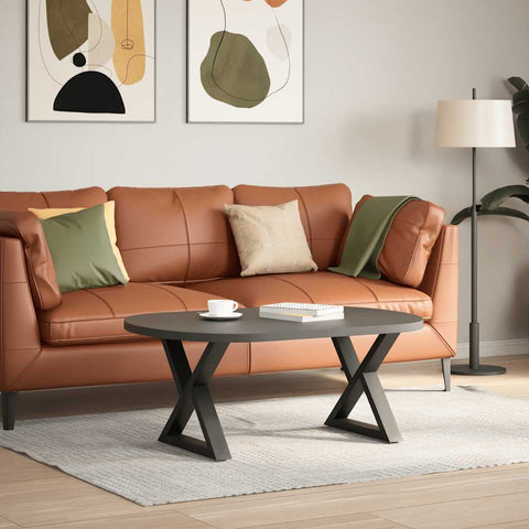 vidaXL Coffee Table Legs 2 pcs Anthracite 50x(42-43.3) cm Steel