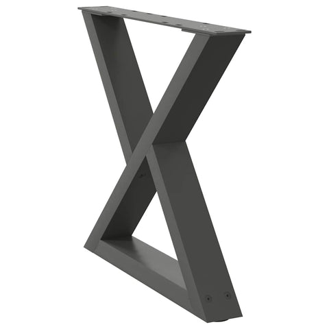 vidaXL Coffee Table Legs 2 pcs Anthracite 50x(42-43.3) cm Steel