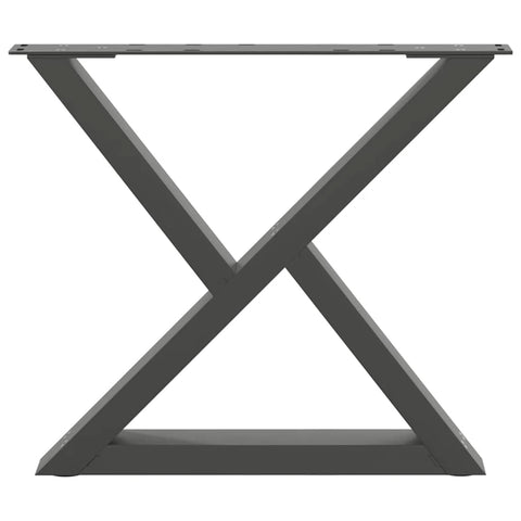 vidaXL Coffee Table Legs 2 pcs Anthracite 50x(42-43.3) cm Steel