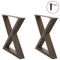 vidaXL Coffee Table Legs 2 pcs Natural Steel 50x(42-43.3) cm Steel