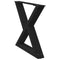 vidaXL Coffee Table Legs 2 pcs Black 60x(42-43.3) cm Steel