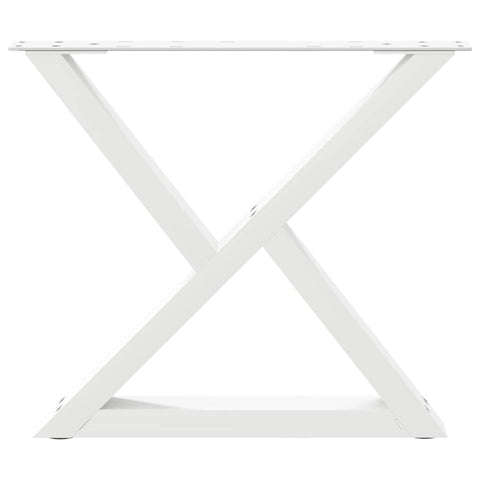 vidaXL Coffee Table Legs 2 pcs White 60x(42-43.3) cm Steel