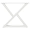 vidaXL Coffee Table Legs 2 pcs White 60x(42-43.3) cm Steel