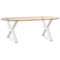 vidaXL Coffee Table Legs 2 pcs White 60x(42-43.3) cm Steel