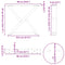 vidaXL Coffee Table Legs 2 pcs White 60x(42-43.3) cm Steel