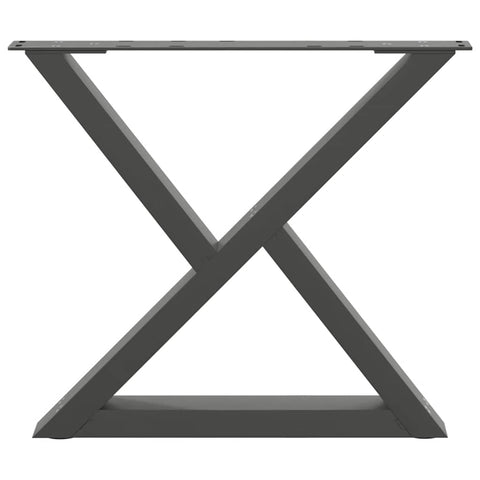 vidaXL Coffee Table Legs 2 pcs Anthracite 60x(42-43.3) cm Steel