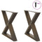 vidaXL Coffee Table Legs 2 pcs Natural Steel 60x(42-43.3) cm Steel