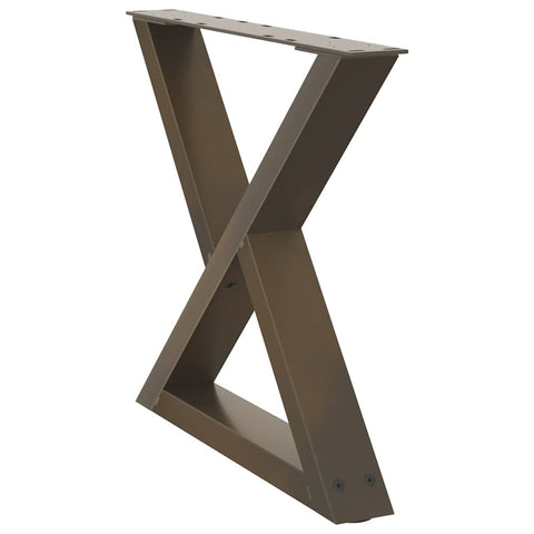vidaXL Coffee Table Legs 2 pcs Natural Steel 60x(42-43.3) cm Steel