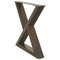 vidaXL Coffee Table Legs 2 pcs Natural Steel 60x(42-43.3) cm Steel