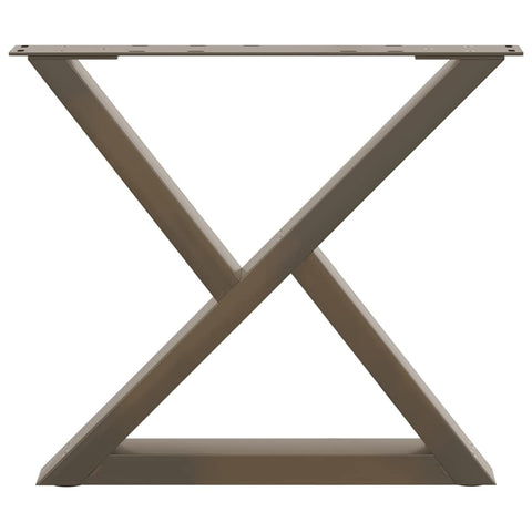 vidaXL Coffee Table Legs 2 pcs Natural Steel 60x(42-43.3) cm Steel