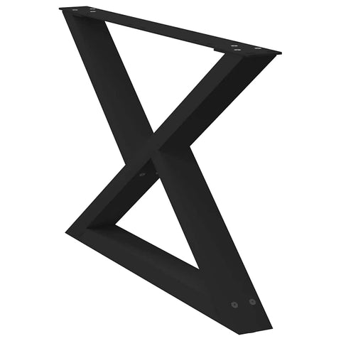 vidaXL Coffee Table Legs 2 pcs Black 70x(42-43.3) cm Steel