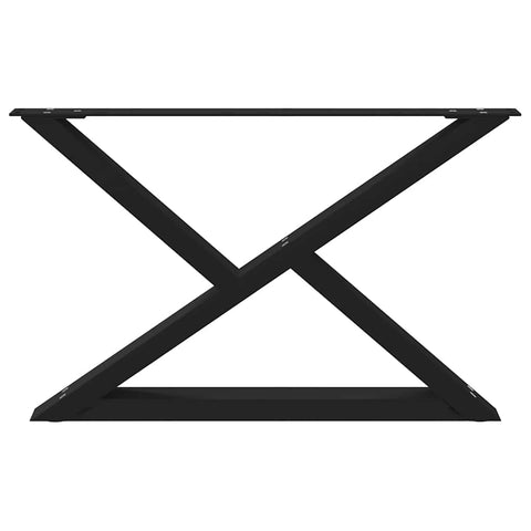 vidaXL Coffee Table Legs 2 pcs Black 70x(42-43.3) cm Steel