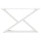 vidaXL Coffee Table Legs 2 pcs White 70x(42-43.3) cm Steel