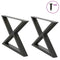 vidaXL Coffee Table Legs 2 pcs Anthracite 70x(42-43.3) cm Steel
