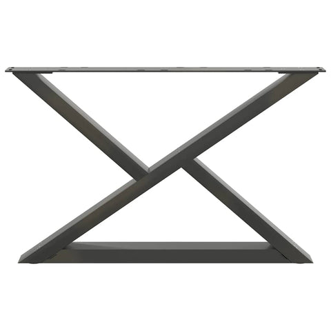 vidaXL Coffee Table Legs 2 pcs Anthracite 70x(42-43.3) cm Steel