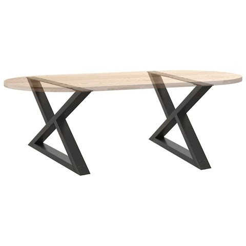 vidaXL Coffee Table Legs 2 pcs Anthracite 70x(42-43.3) cm Steel