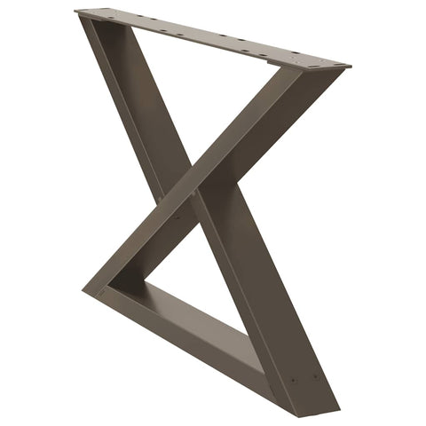vidaXL Coffee Table Legs 2 pcs Natural Steel 70x(42-43.3) cm Steel
