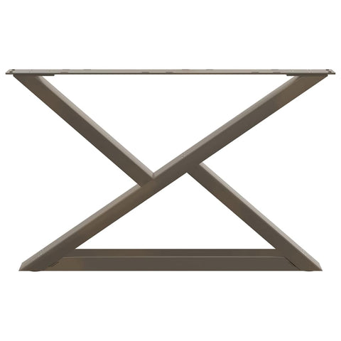 vidaXL Coffee Table Legs 2 pcs Natural Steel 70x(42-43.3) cm Steel