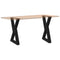 vidaXL Dining Table Legs 2 pcs Black 50x(72-73.3) cm Steel