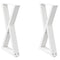 vidaXL Dining Table Legs 2 pcs White 50x(72-73.3) cm Steel