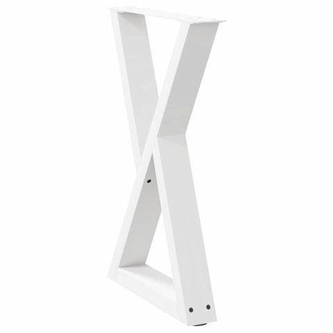 vidaXL Dining Table Legs 2 pcs White 50x(72-73.3) cm Steel