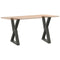 vidaXL Dining Table Legs 2 pcs Anthracite 50x(72-73.3) cm Steel