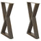 vidaXL Dining Table Legs 2 pcs Natural Steel 50x(72-73.3) cm Steel