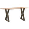 vidaXL Dining Table Legs 2 pcs Natural Steel 50x(72-73.3) cm Steel