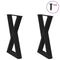 vidaXL Dining Table Legs 2 pcs Black 60x(72-73.3) cm Steel