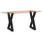 vidaXL Dining Table Legs 2 pcs Black 60x(72-73.3) cm Steel