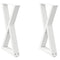 vidaXL Dining Table Legs 2 pcs White 60x(72-73.3) cm Steel