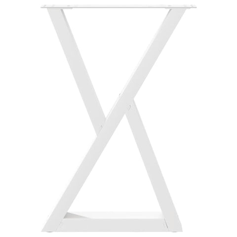 vidaXL Dining Table Legs 2 pcs White 60x(72-73.3) cm Steel