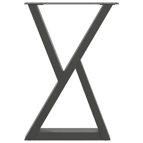 vidaXL Dining Table Legs 2 pcs Anthracite 60x(72-73.3) cm Steel