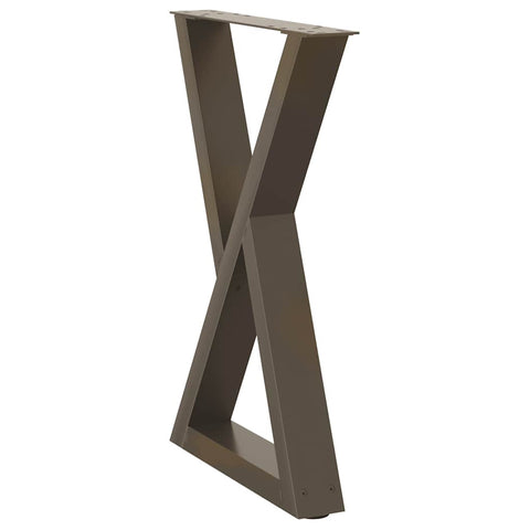 vidaXL Dining Table Legs 2 pcs Natural Steel 60x(72-73.3) cm Steel