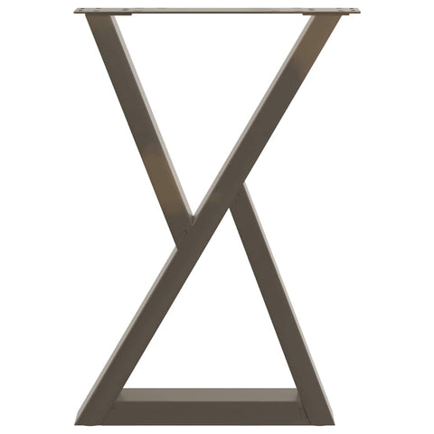 vidaXL Dining Table Legs 2 pcs Natural Steel 60x(72-73.3) cm Steel