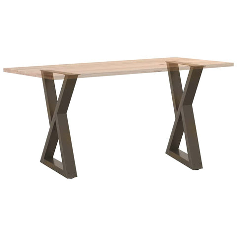 vidaXL Dining Table Legs 2 pcs Natural Steel 60x(72-73.3) cm Steel