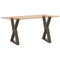 vidaXL Dining Table Legs 2 pcs Natural Steel 60x(72-73.3) cm Steel