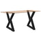 vidaXL Dining Table Legs 2 pcs Black 70x(72-73.3) cm Steel