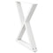 vidaXL Dining Table Legs 2 pcs White 70x(72-73.3) cm Steel