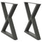 vidaXL Dining Table Legs 2 pcs Anthracite 70x(72-73.3) cm Steel