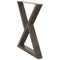 vidaXL Dining Table Legs 2 pcs Natural Steel 70x(72-73.3) cm Steel