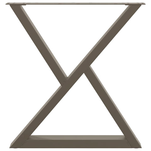 vidaXL Dining Table Legs 2 pcs Natural Steel 70x(72-73.3) cm Steel