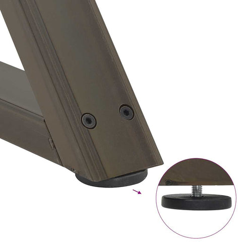 vidaXL Dining Table Legs 2 pcs Natural Steel 70x(72-73.3) cm Steel