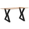 vidaXL Dining Table Legs 2 pcs Black 80x(72-73.3) cm Steel