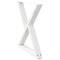 vidaXL Dining Table Legs 2 pcs White 80x(72-73.3) cm Steel