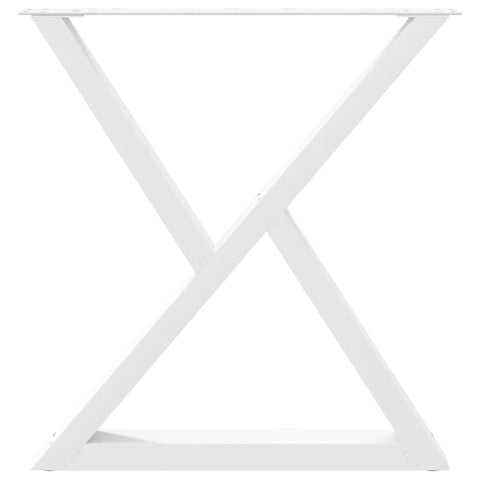 vidaXL Dining Table Legs 2 pcs White 80x(72-73.3) cm Steel